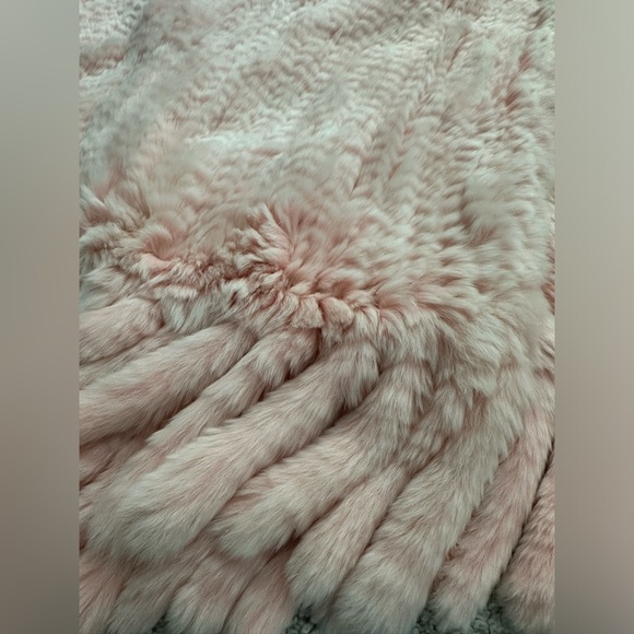 Pink Knitted Rabbit Stole - Picture 3 of 6